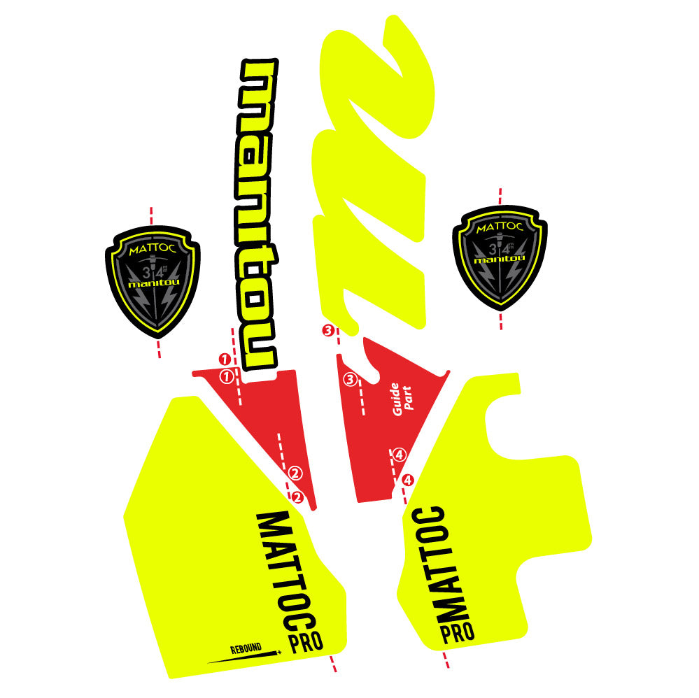 Autocollant Manitou Mattoc PRO 2017, Fourche 29, Autocollant Vélo vinyle