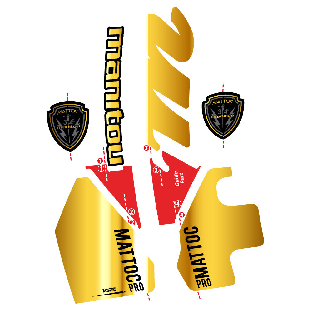 Autocollant Manitou Mattoc PRO 2017, Fourche 29, Autocollant Vélo vinyle
