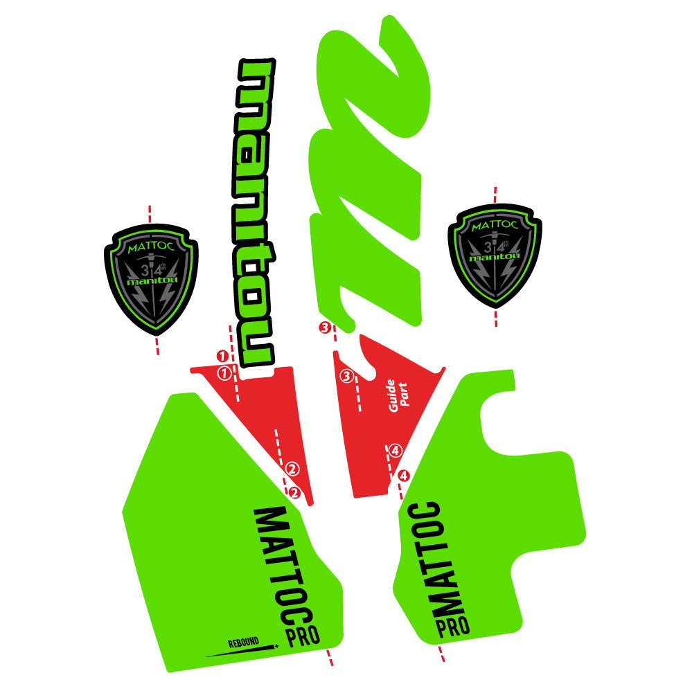 Autocollant Manitou Mattoc PRO 2017, Fourche 29, Autocollant Vélo vinyle