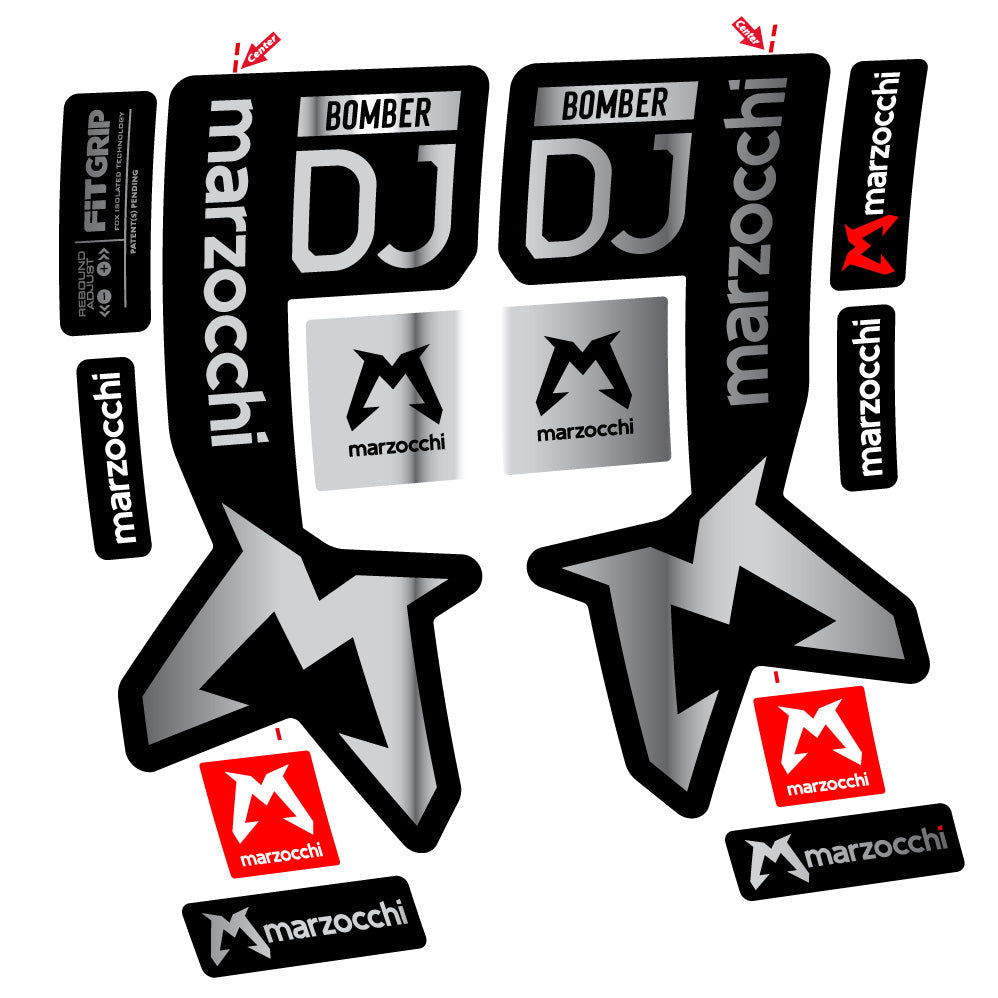 Autocollant Marzocchi Bomber DJ, Fourche 29, Vélo vinyle autocollant