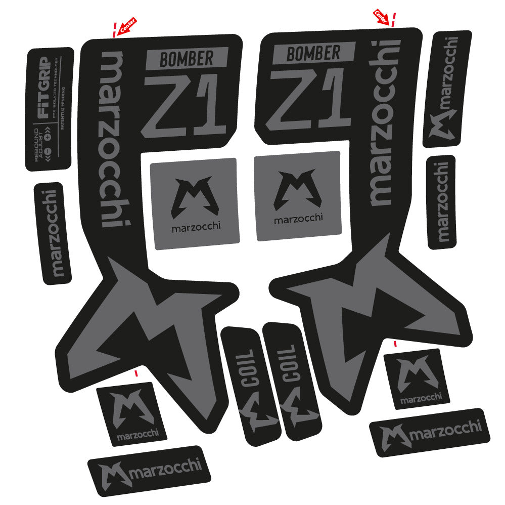 Autocollant Marzocchi Bomber Z1 Mod. 2, Fourche 29, autocollant Vélo vinyle