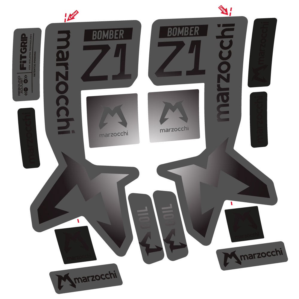Autocollant Marzocchi Bomber Z1 Mod. 2, Fourche 29, autocollant Vélo vinyle