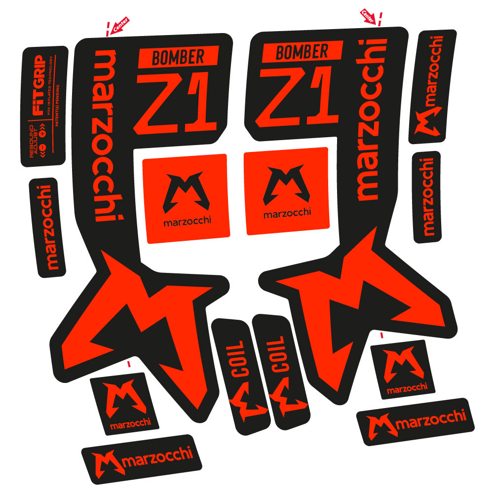 Autocollant Marzocchi Bomber Z1 Mod. 2, Fourche 29, autocollant Vélo vinyle