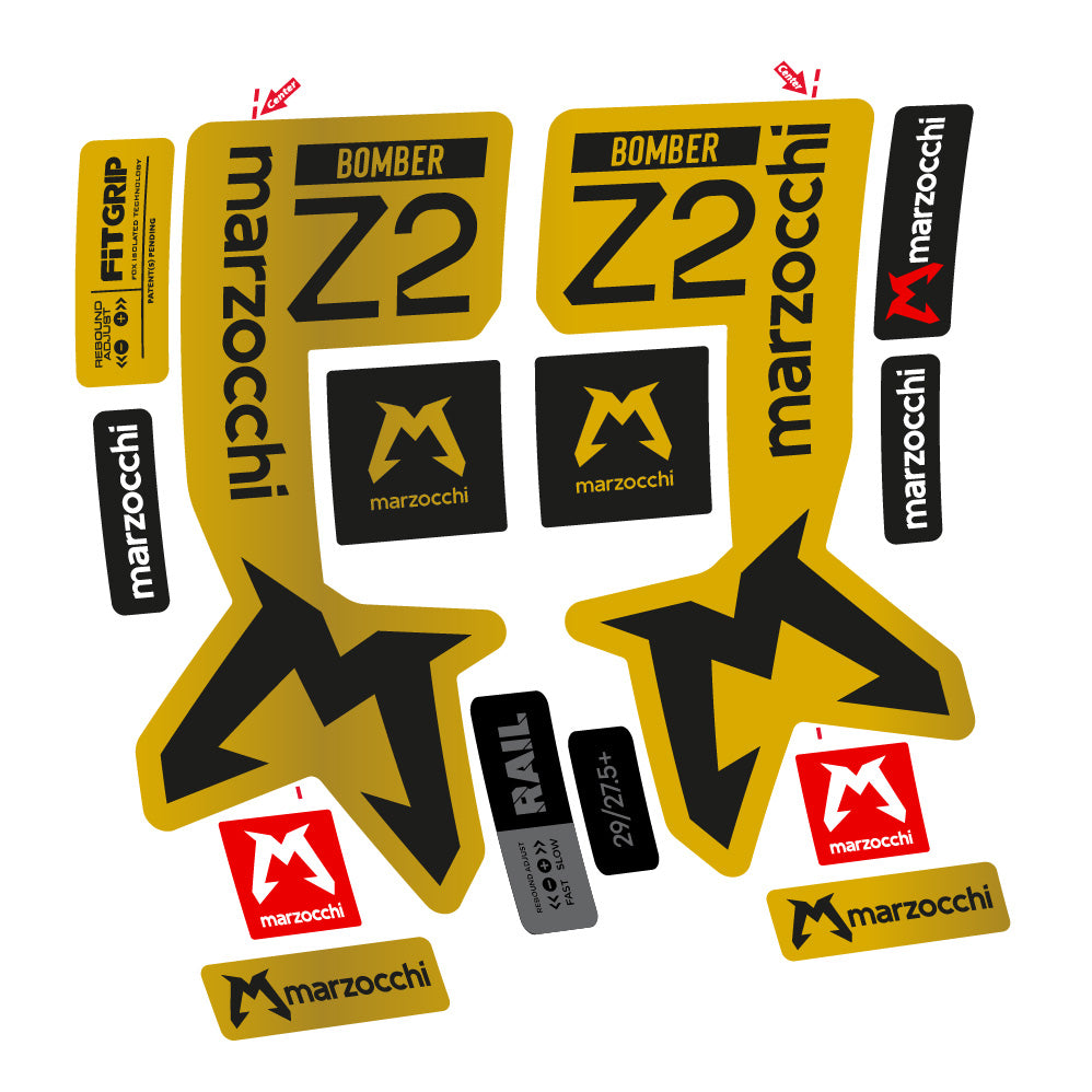 Autocollant Marzocchi Bomber Z2, Fourche 29, Autocollant Vélo vinyle