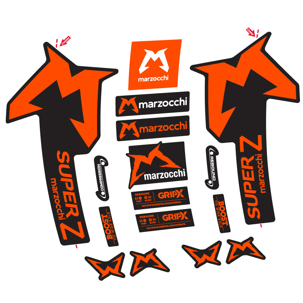 Autocollant Marzocchi Super Z, Fourche 29, Autocollant Vélo vinyle