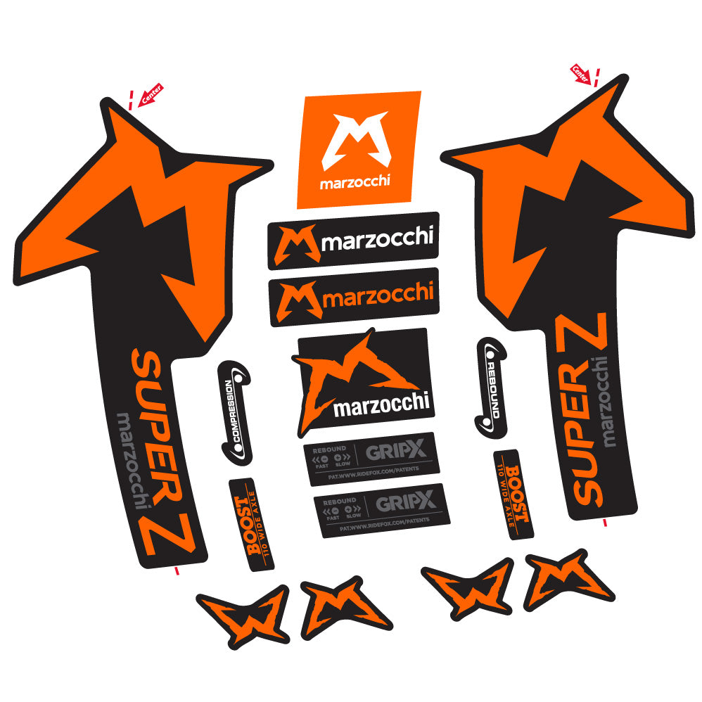 Autocollant Marzocchi Super Z, Fourche 29, Autocollant Vélo vinyle