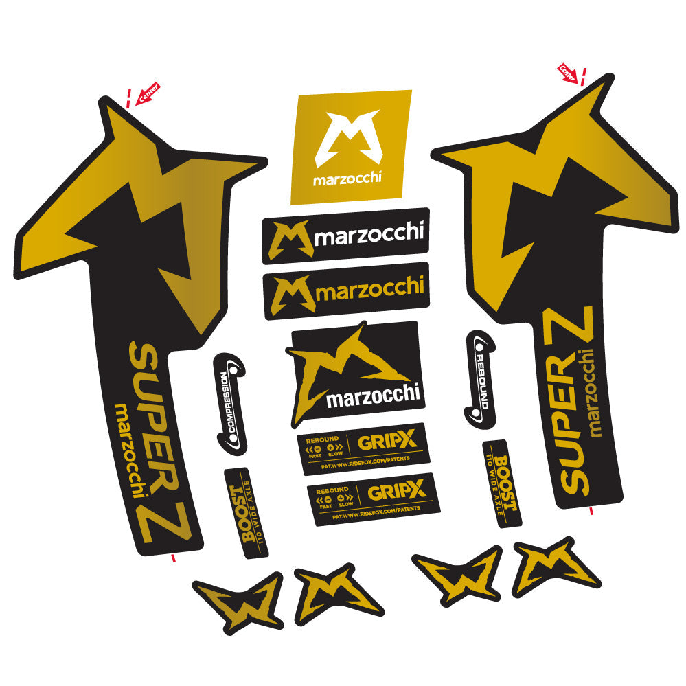Autocollant Marzocchi Super Z, Fourche 29, Autocollant Vélo vinyle