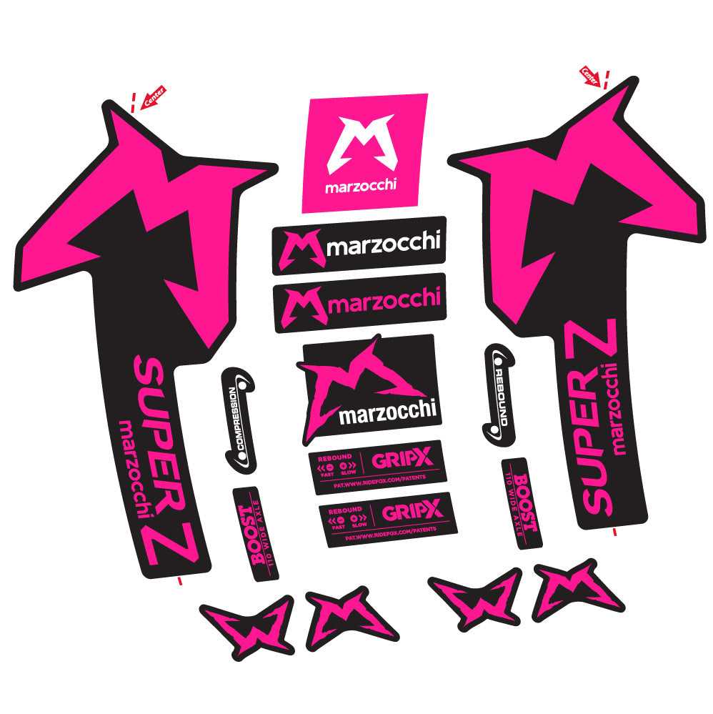 Autocollant Marzocchi Super Z, Fourche 29, Autocollant Vélo vinyle