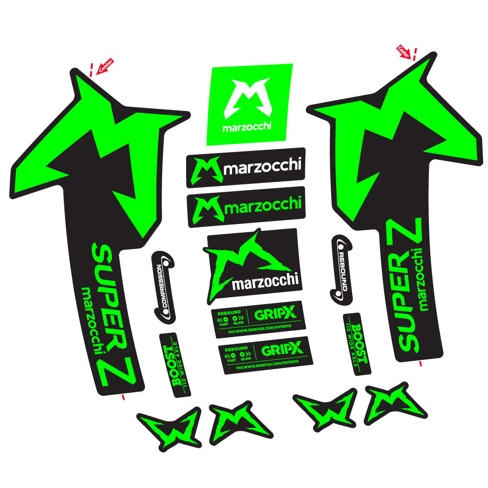 Autocollant Marzocchi Super Z, Fourche 29, Autocollant Vélo vinyle
