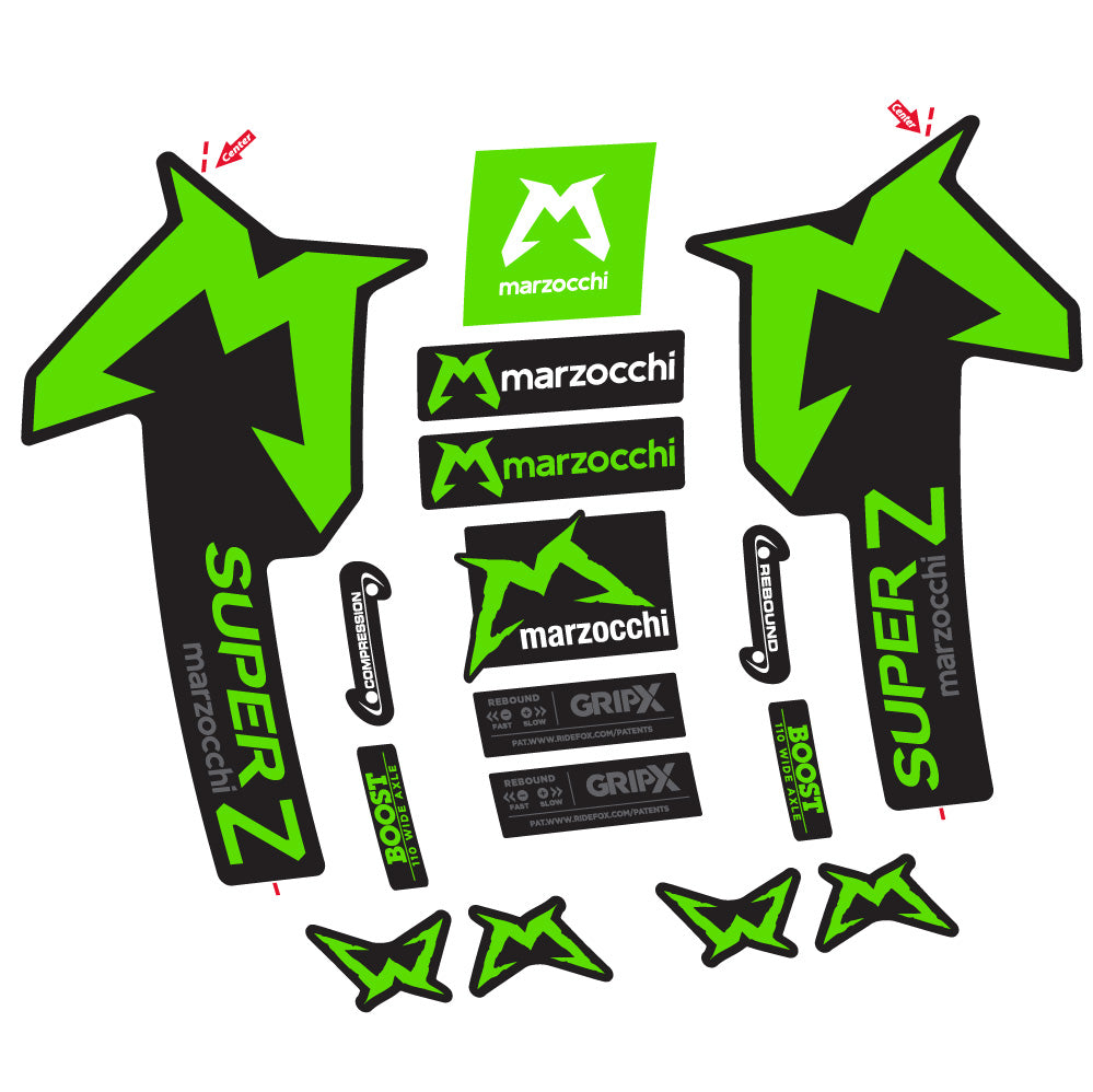Autocollant Marzocchi Super Z, Fourche 29, Autocollant Vélo vinyle