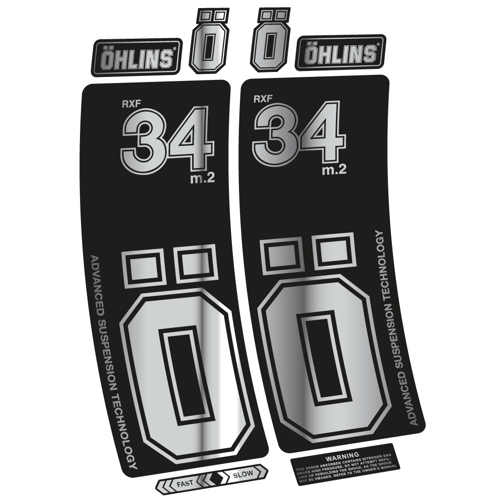 Autocollant Ohlins RXF 34 M.2, Vélo Fourche, Vinyle sticker