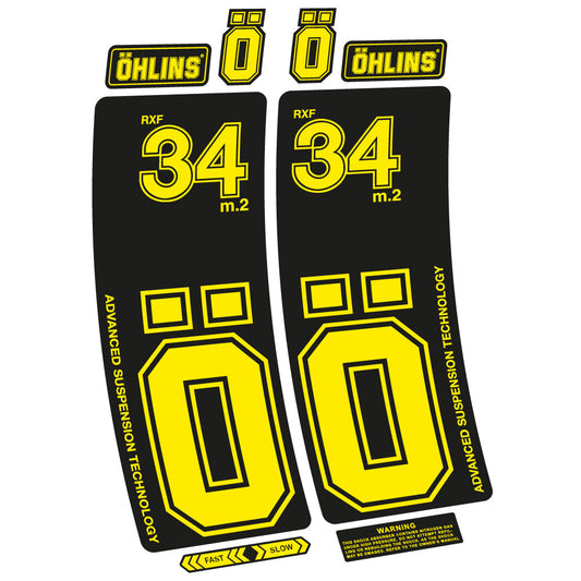 Autocollant Ohlins RXF 34 M.2, Vélo Fourche, Vinyle sticker