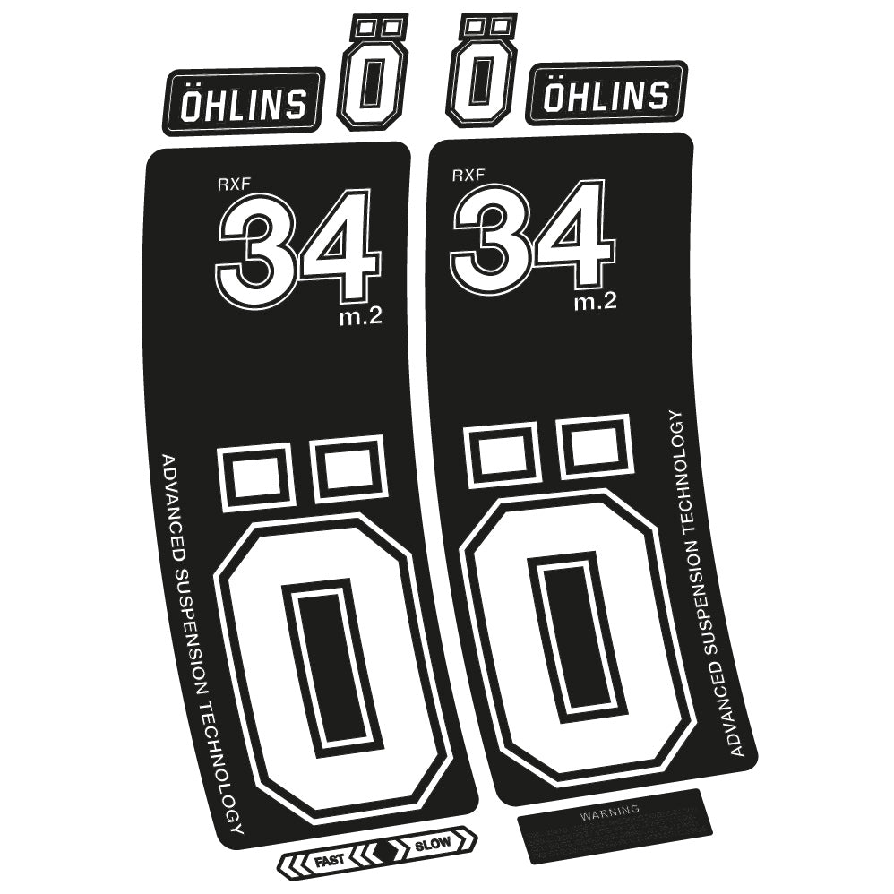 Autocollant Ohlins RXF 34 M.2, Vélo Fourche, Vinyle sticker