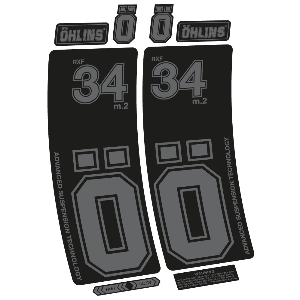 Autocollant Ohlins RXF 34 M.2, Vélo Fourche, Vinyle sticker