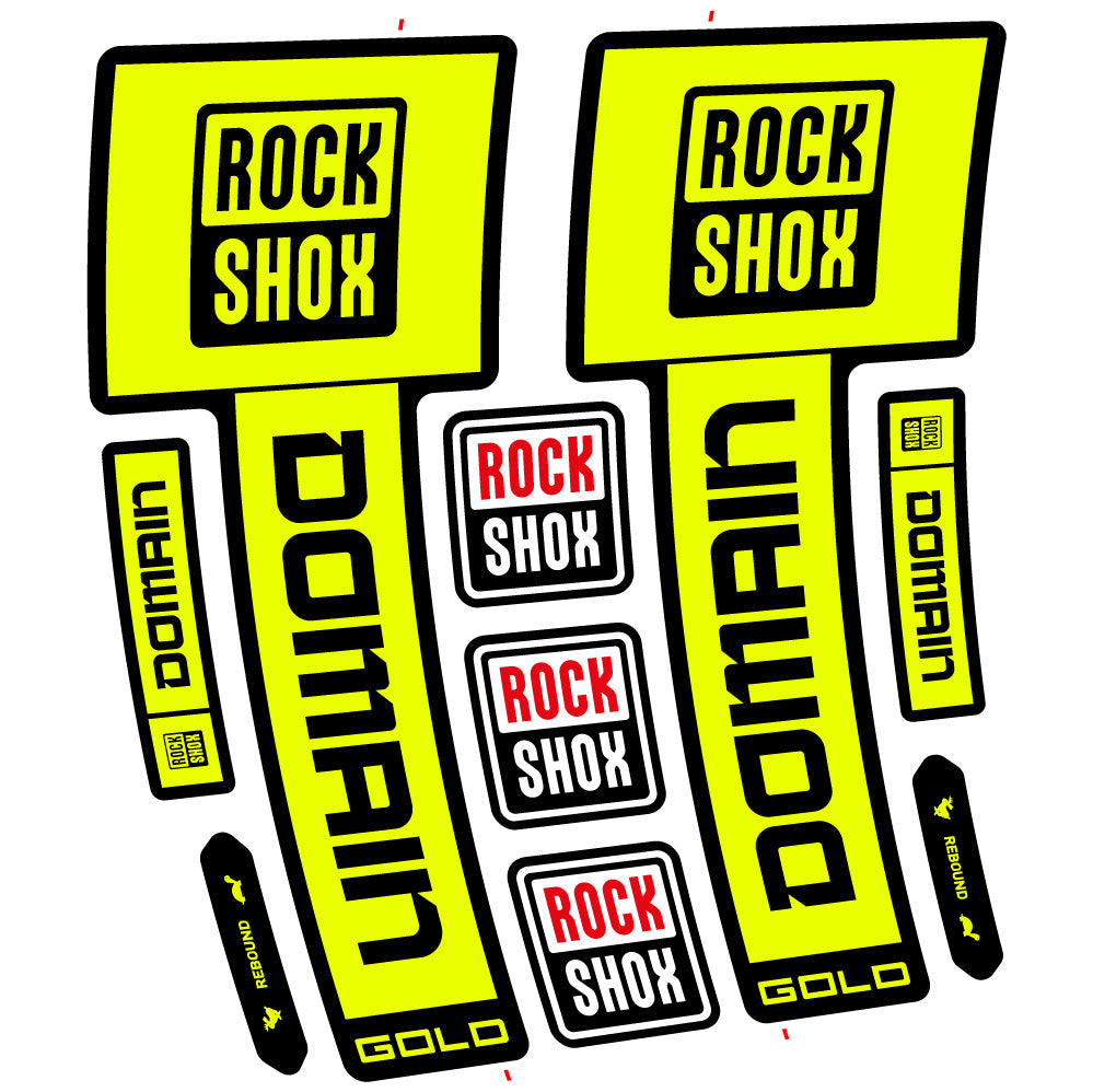 Autocollant RockShox Domain Gold 2025 Ver. 1, Fourche 29, autocollant Vélo vinyle
