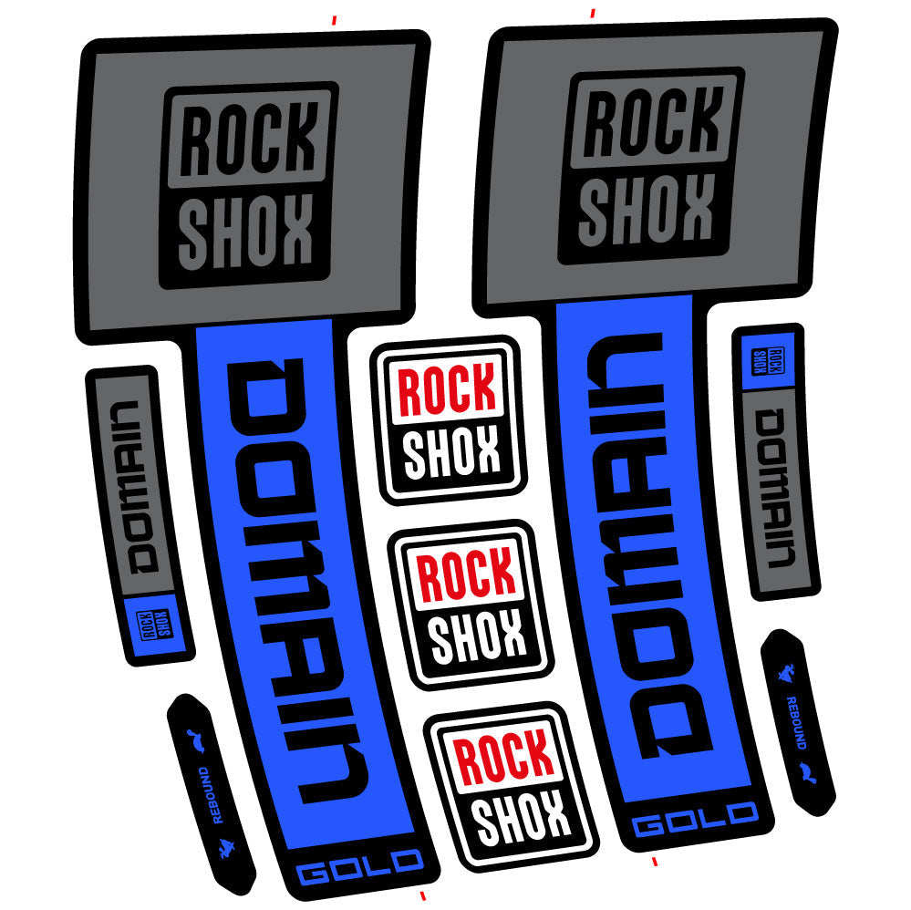 Autocollant RockShox Domain Gold 2025 Ver. 1, Fourche 29, autocollant Vélo vinyle