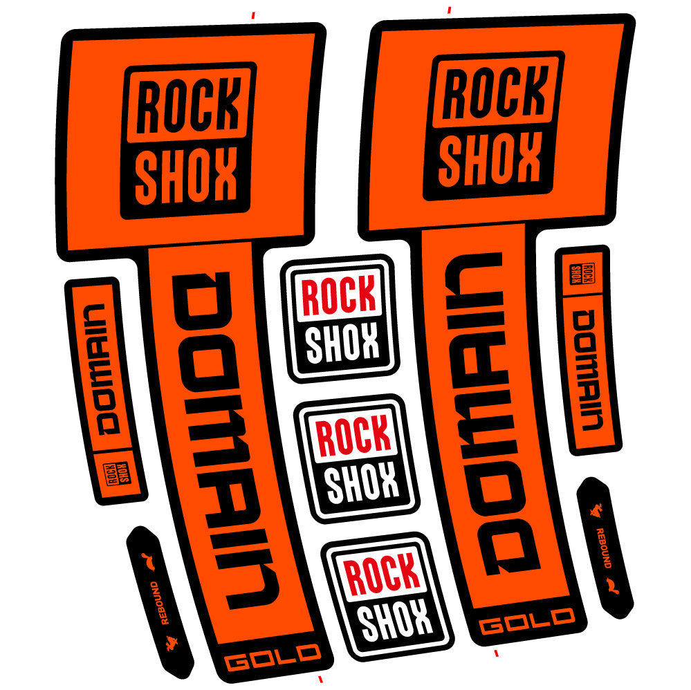 Autocollant RockShox Domain Gold 2025 Ver. 1, Fourche 29, autocollant Vélo vinyle