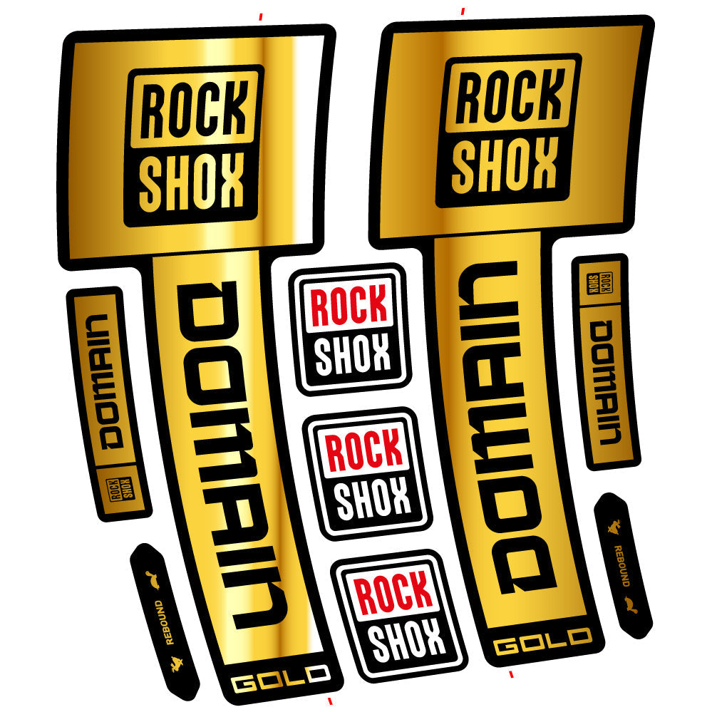 Autocollant RockShox Domain Gold 2025 Ver. 1, Fourche 29, autocollant Vélo vinyle