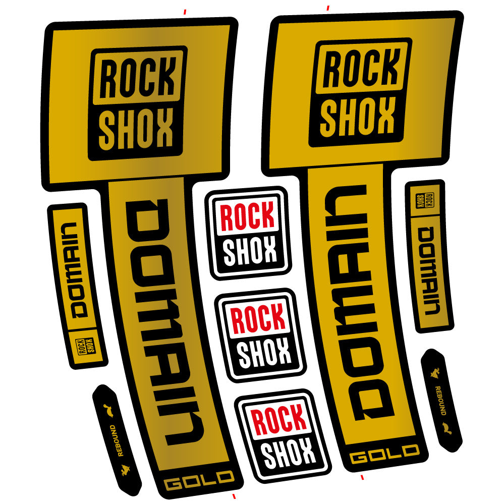 Autocollant RockShox Domain Gold 2025 Ver. 1, Fourche 29, autocollant Vélo vinyle