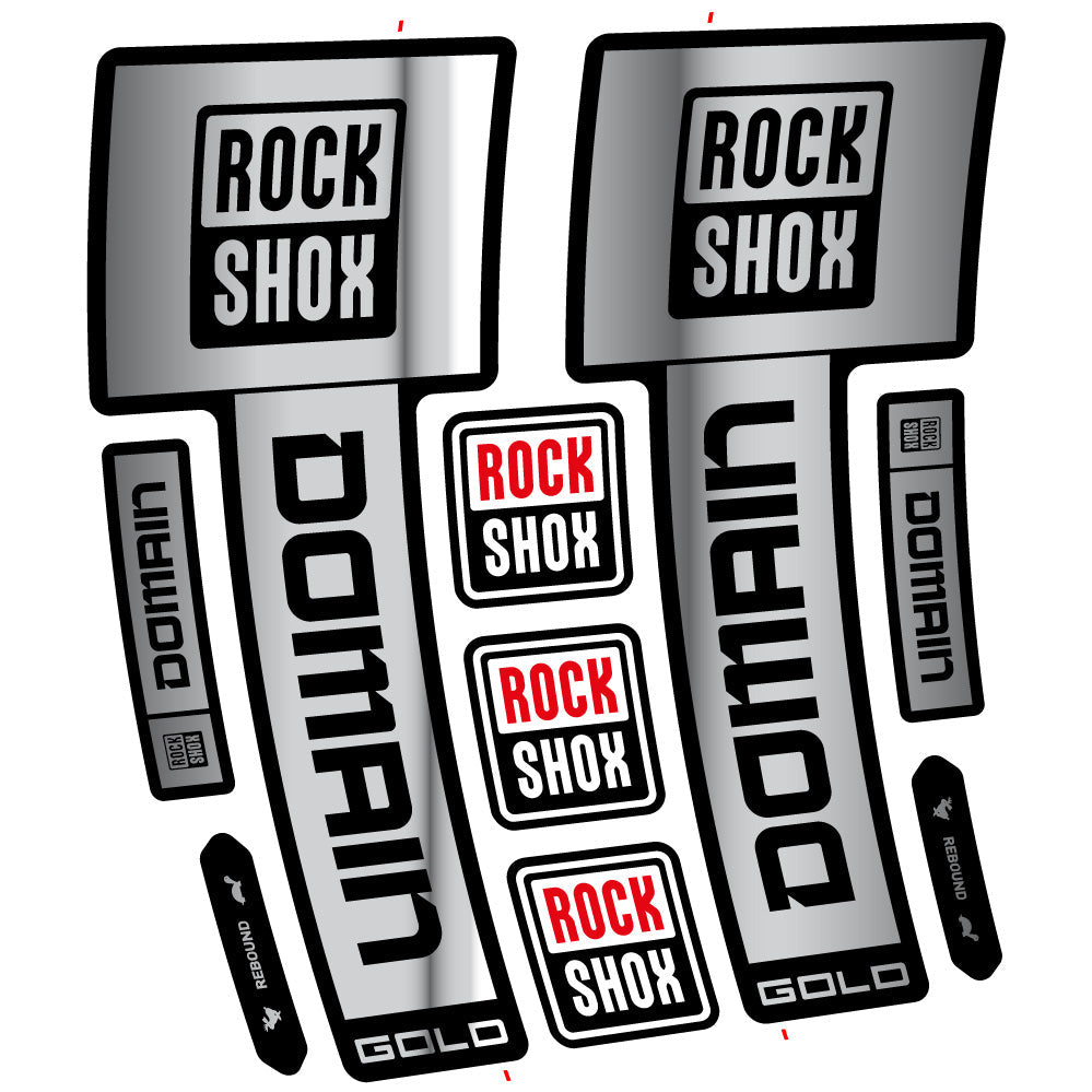 Autocollant RockShox Domain Gold 2025 Ver. 1, Fourche 29, autocollant Vélo vinyle