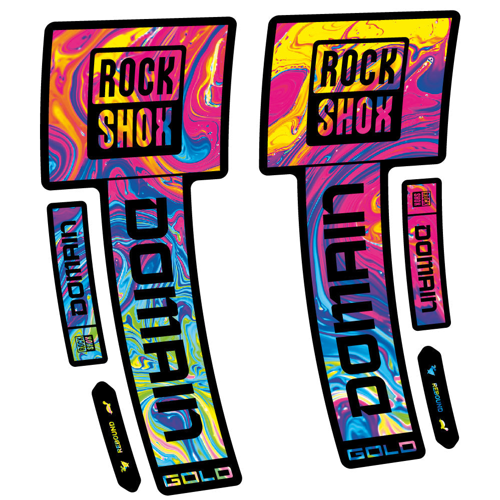 Autocollant RockShox Domain Gold 2025 Ver. 1, Fourche 29, autocollant Vélo vinyle