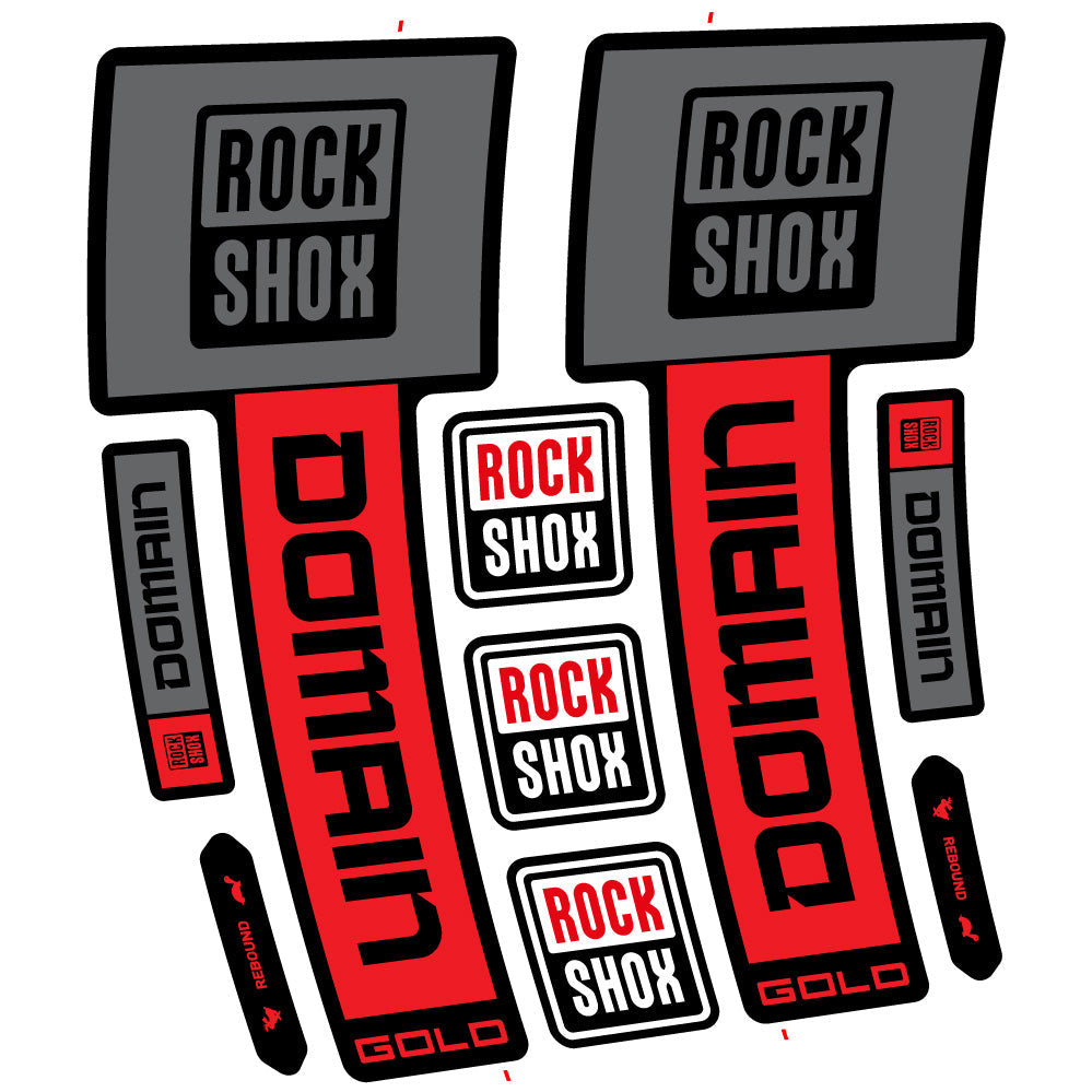 Autocollant RockShox Domain Gold 2025 Ver. 1, Fourche 29, autocollant Vélo vinyle