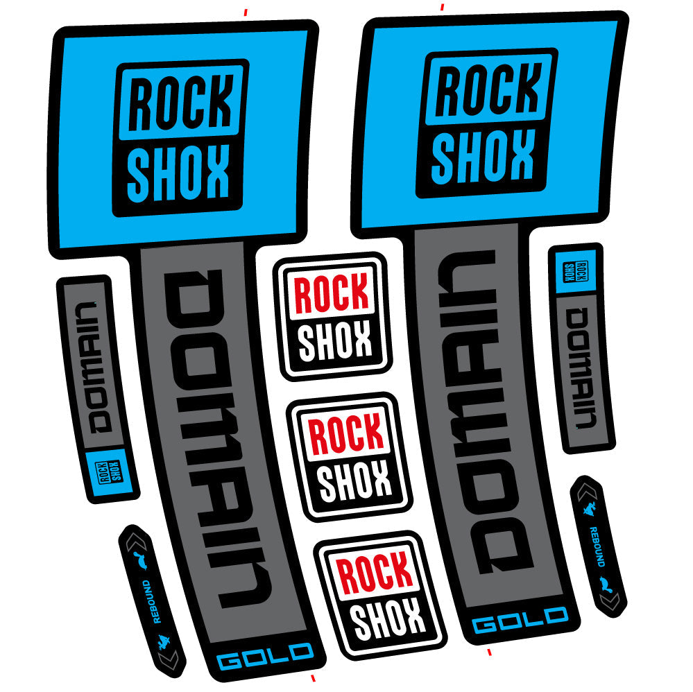 Autocollant RockShox Domain Gold 2025 Ver. 2, Fourche 29, autocollant Vélo vinyle
