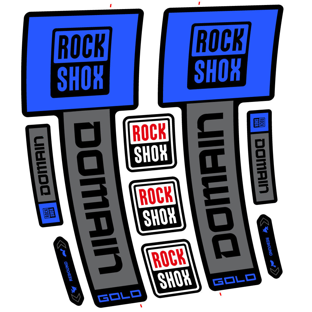 Autocollant RockShox Domain Gold 2025 Ver. 2, Fourche 29, autocollant Vélo vinyle