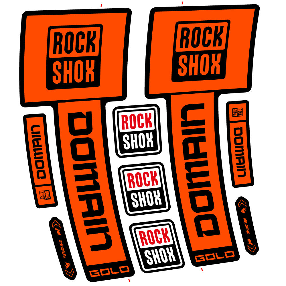 Autocollant RockShox Domain Gold 2025 Ver. 2, Fourche 29, autocollant Vélo vinyle
