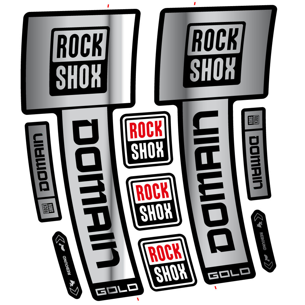 Autocollant RockShox Domain Gold 2025 Ver. 2, Fourche 29, autocollant Vélo vinyle