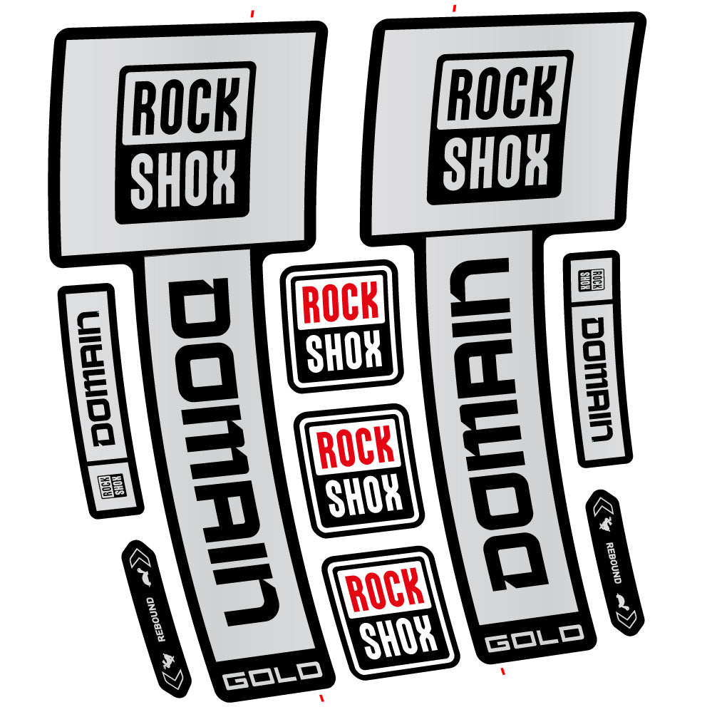 Autocollant RockShox Domain Gold 2025 Ver. 2, Fourche 29, autocollant Vélo vinyle