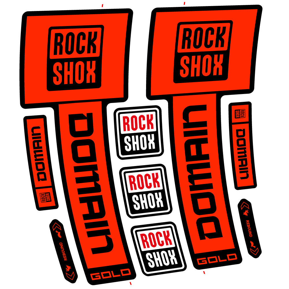 Autocollant RockShox Domain Gold 2025 Ver. 2, Fourche 29, autocollant Vélo vinyle