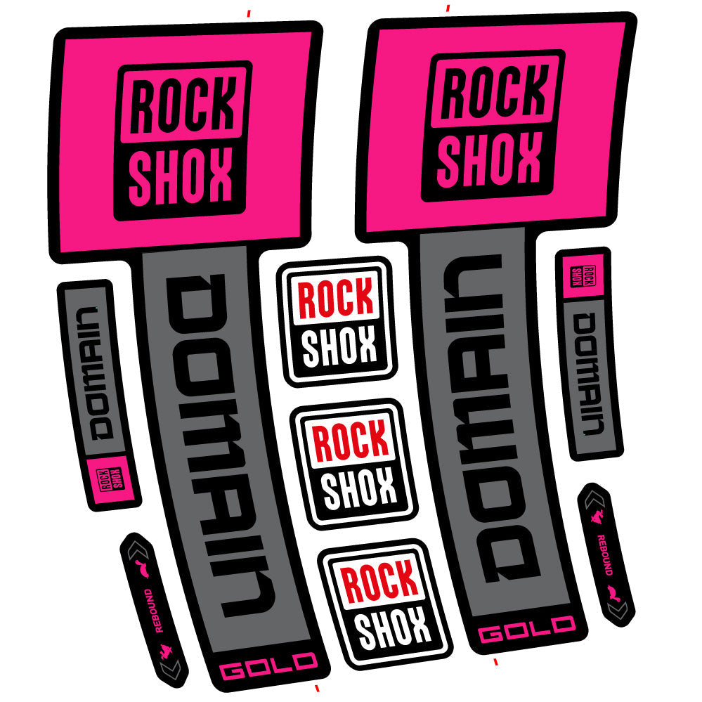 Autocollant RockShox Domain Gold 2025 Ver. 2, Fourche 29, autocollant Vélo vinyle