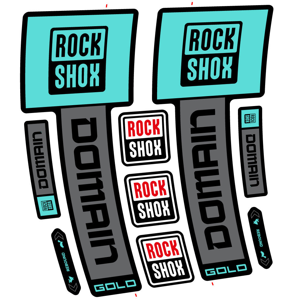 Autocollant RockShox Domain Gold 2025 Ver. 2, Fourche 29, autocollant Vélo vinyle