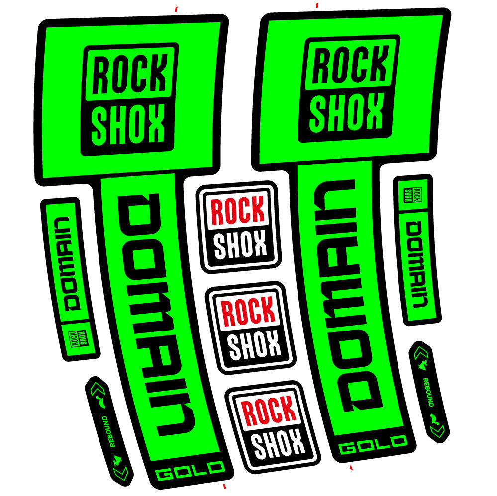 Autocollant RockShox Domain Gold 2025 Ver. 2, Fourche 29, autocollant Vélo vinyle