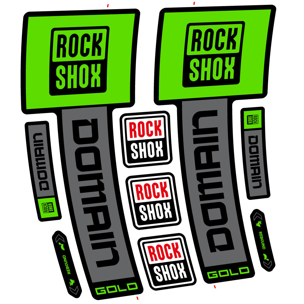 Autocollant RockShox Domain Gold 2025 Ver. 2, Fourche 29, autocollant Vélo vinyle