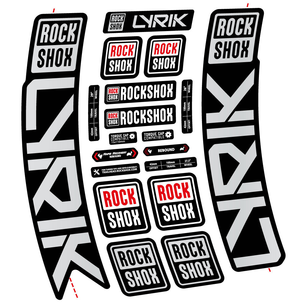 Autocollant Rock Shox Lyrik 2023 Vélo Fourche vinyle autocollant