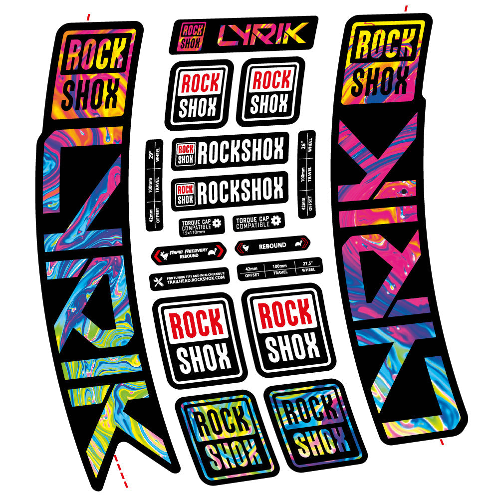 Autocollant Rock Shox Lyrik 2023 Vélo Fourche vinyle autocollant