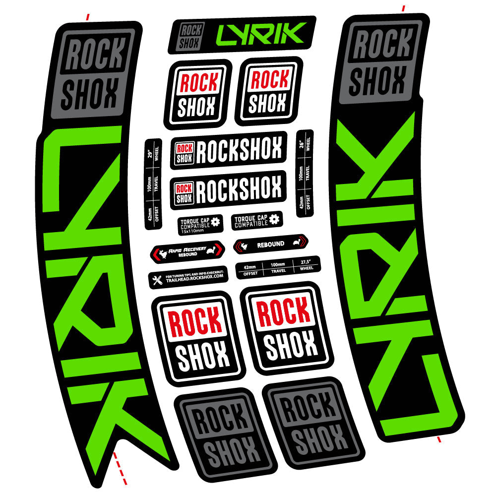 Autocollant Rock Shox Lyrik 2023 Vélo Fourche vinyle autocollant