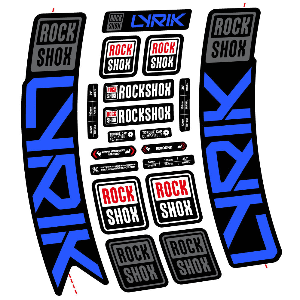 Autocollant Rock Shox Lyrik 2023 Vélo Fourche vinyle autocollant
