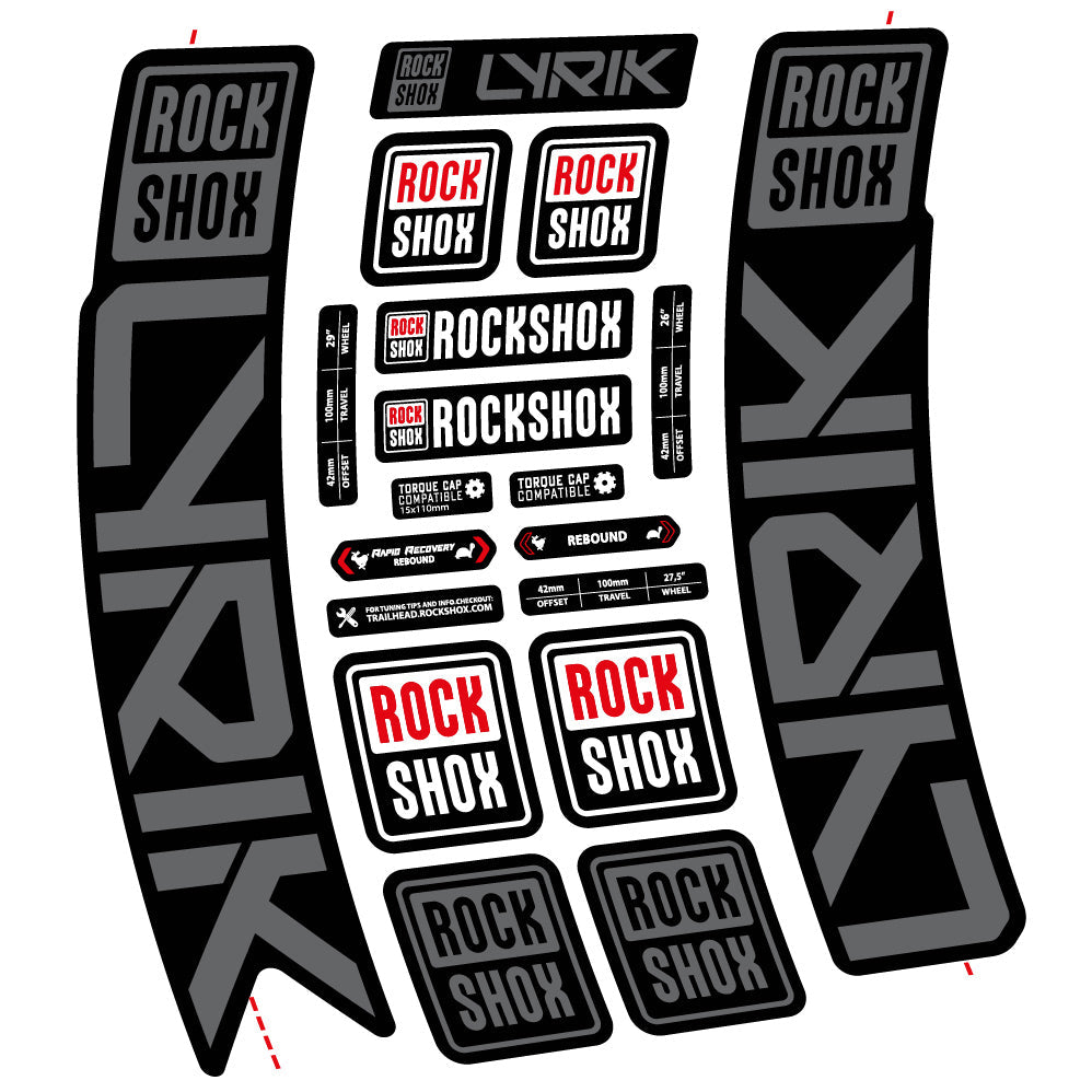 Autocollant Rock Shox Lyrik 2023 Vélo Fourche vinyle autocollant