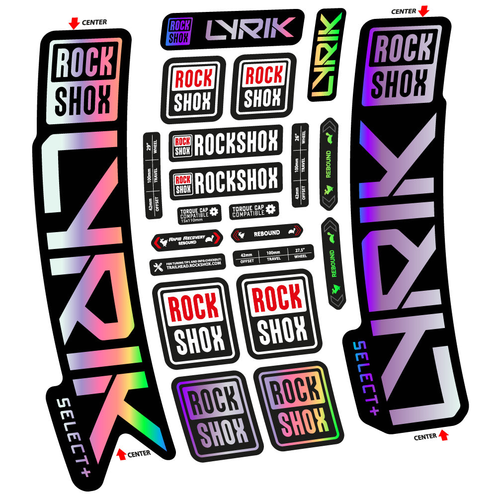 Autocollant Rock Shox Lyrik Select Plus 2023 Vélo Fourche vinyle autocollant
