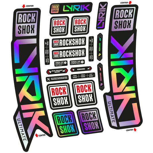 Autocollant Rock Shox Lyrik Ultimate 2023, Fourche 29, Autocollant Vélo vinyle