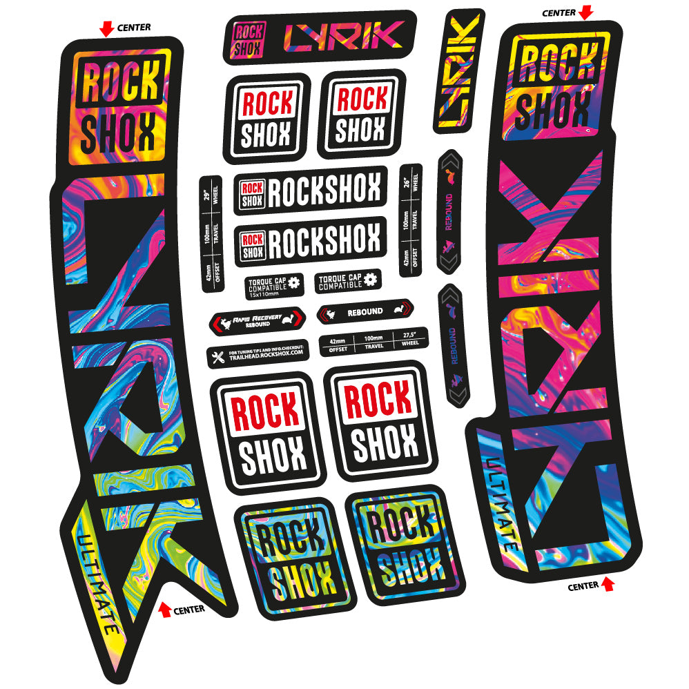 Autocollant Rock Shox Lyrik Ultimate 2023, Fourche 29, Autocollant Vélo vinyle