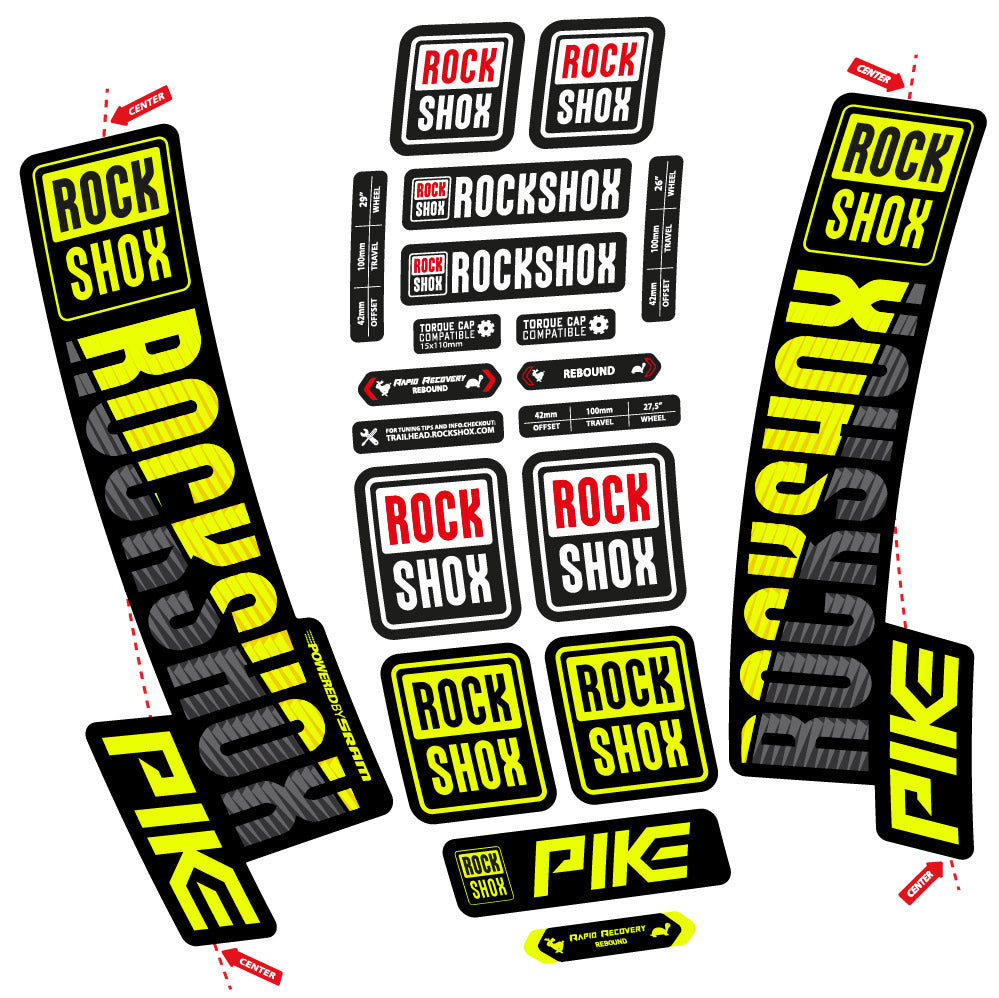 Autocollant Rock Shox Pike 2018, Fourche 29, Autocollant Vélo vinyle