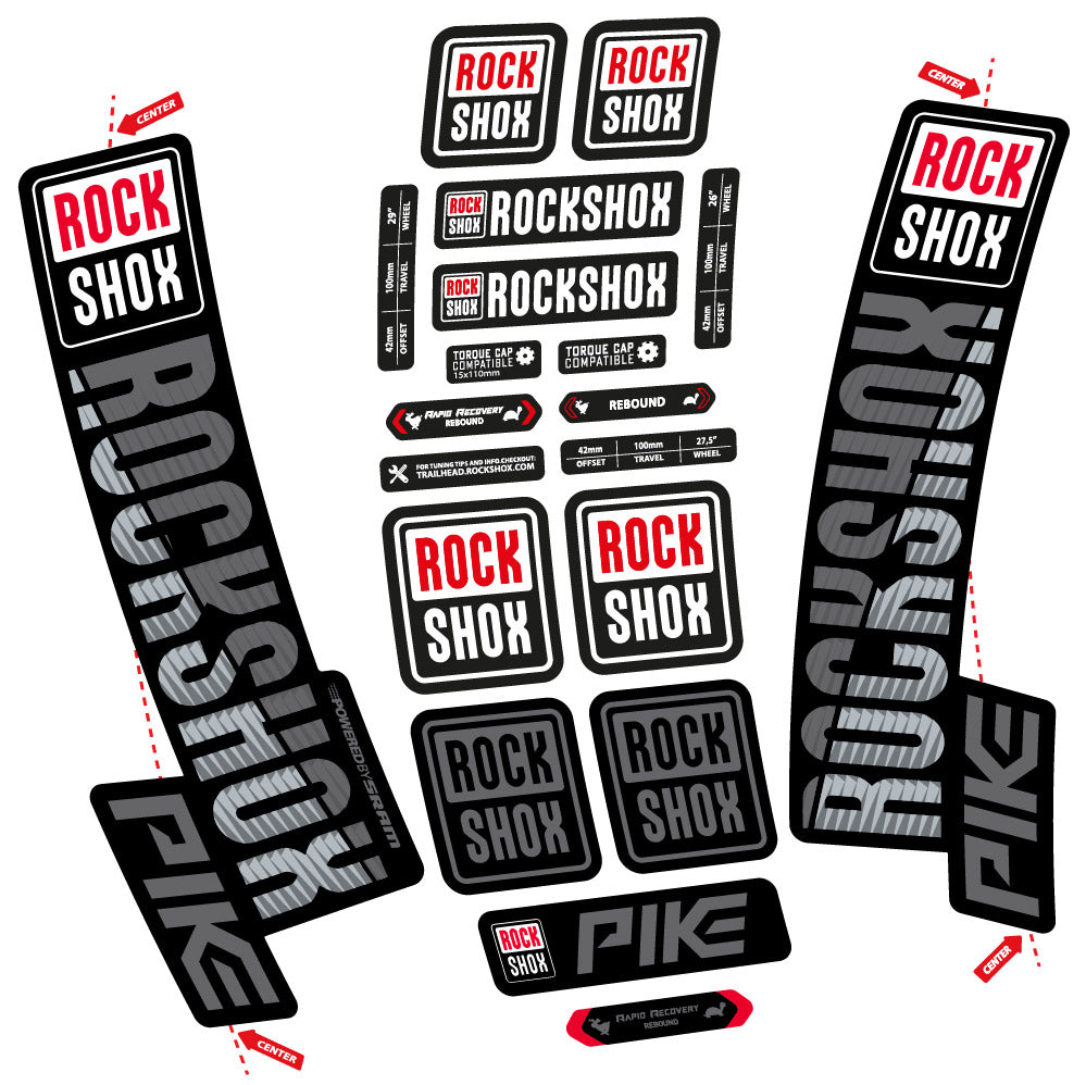 Autocollant Rock Shox Pike 2018, Fourche 29, Autocollant Vélo vinyle