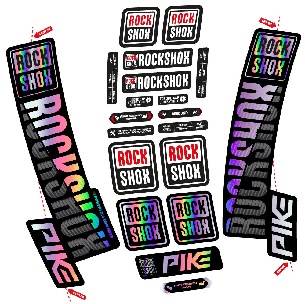 Autocollant Rock Shox Pike 2018, Fourche 29, Autocollant Vélo vinyle