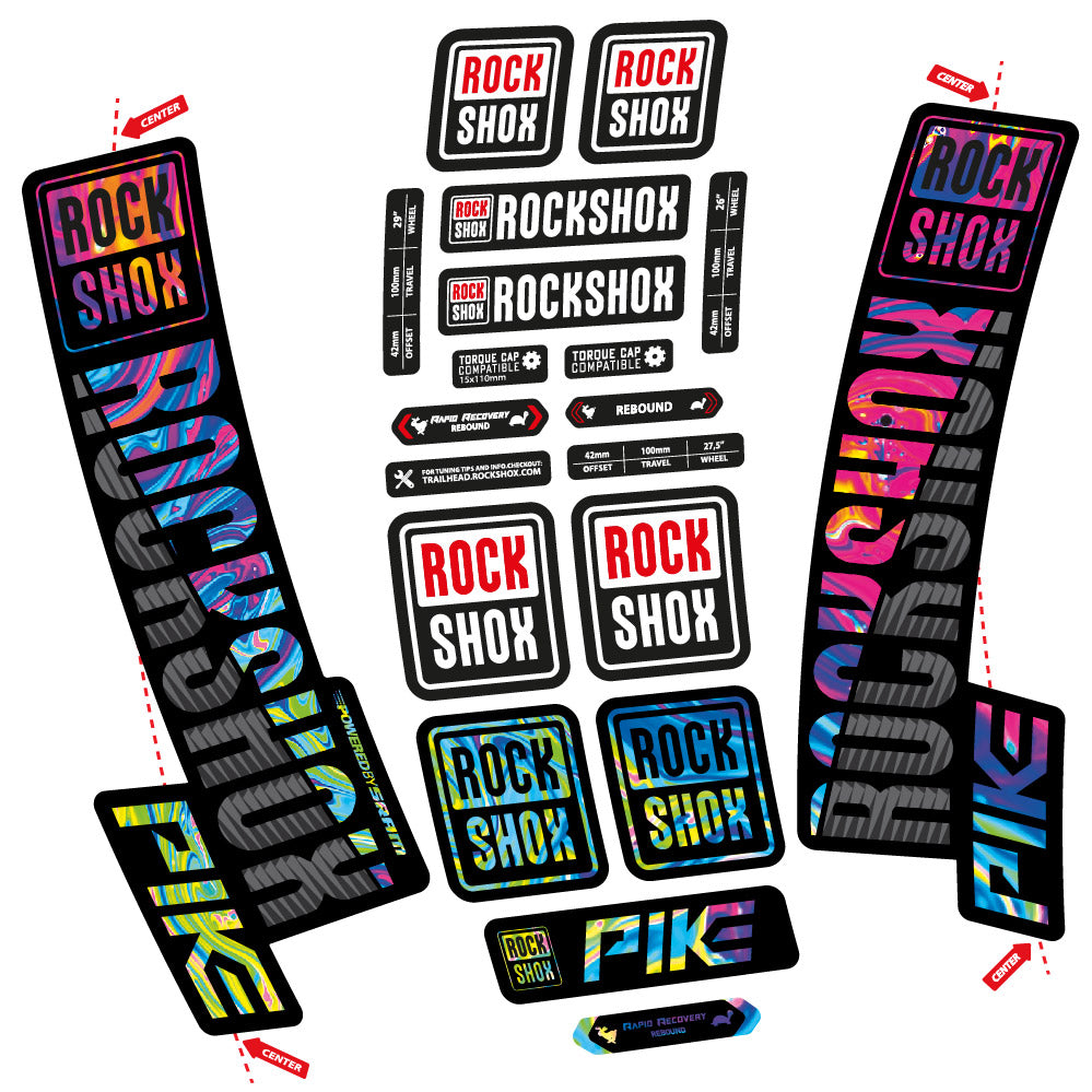 Autocollant Rock Shox Pike 2018, Fourche 29, Autocollant Vélo vinyle
