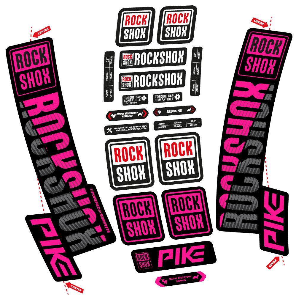 Autocollant Rock Shox Pike 2018, Fourche 29, Autocollant Vélo vinyle