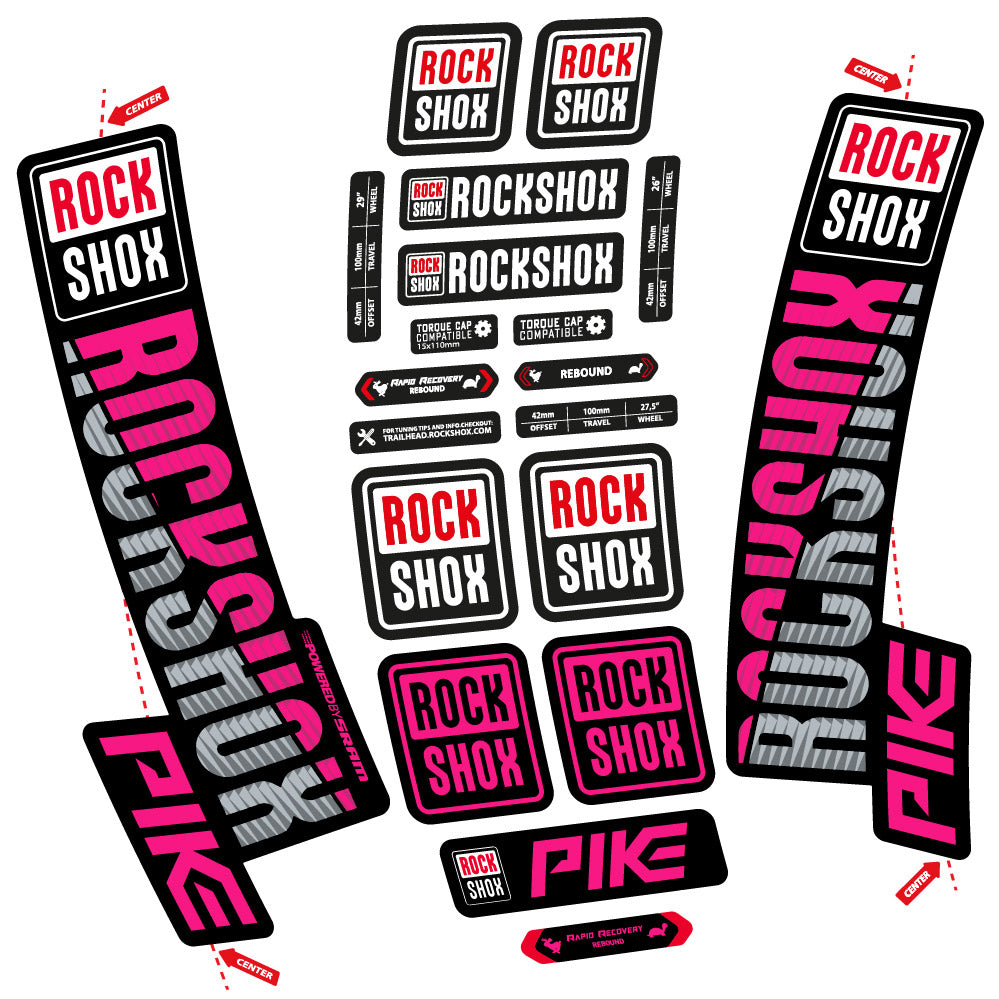 Autocollant Rock Shox Pike 2018, Fourche 29, Autocollant Vélo vinyle